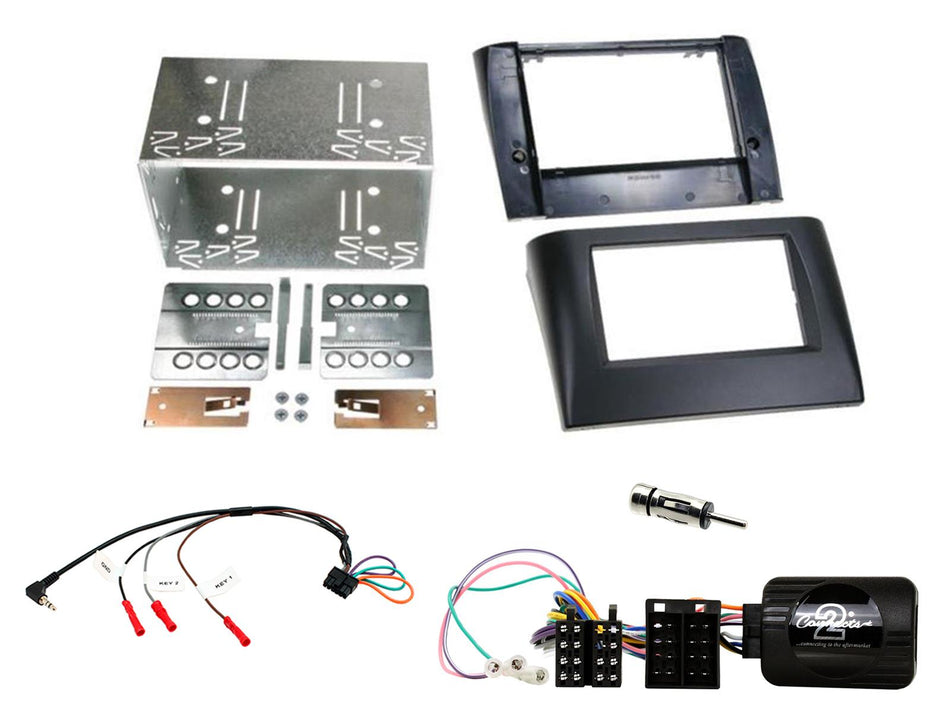 Connects2 CTKFT18 Fiat Stilo 2001> 2008 Matt Black Double DIN Radio Installation Kit