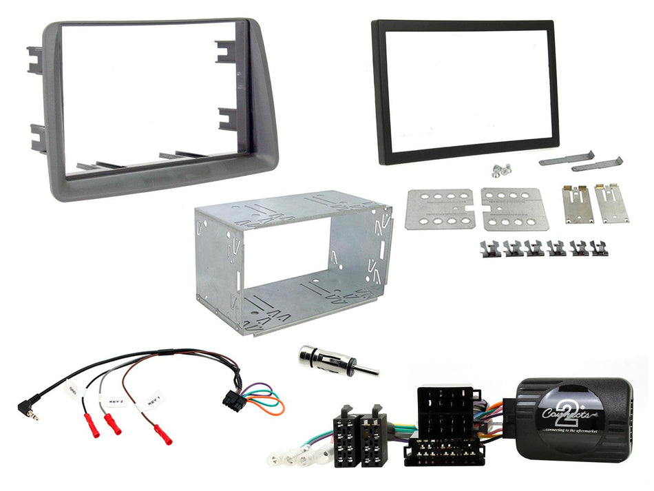 Connects2 CTKFT19 Fiat Panda 2003> 2012 Dark Grey Double DIN Radio Installation Kit