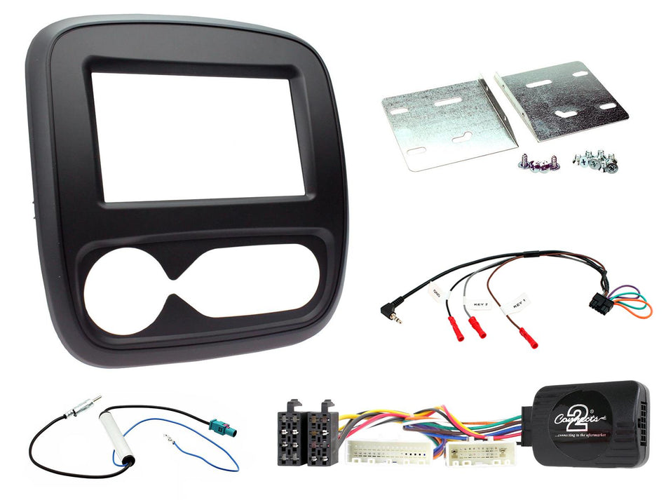 Connects2 CTKFT23 Fiat Talento 2017> Matt Black Double DIN Radio Installation Kit