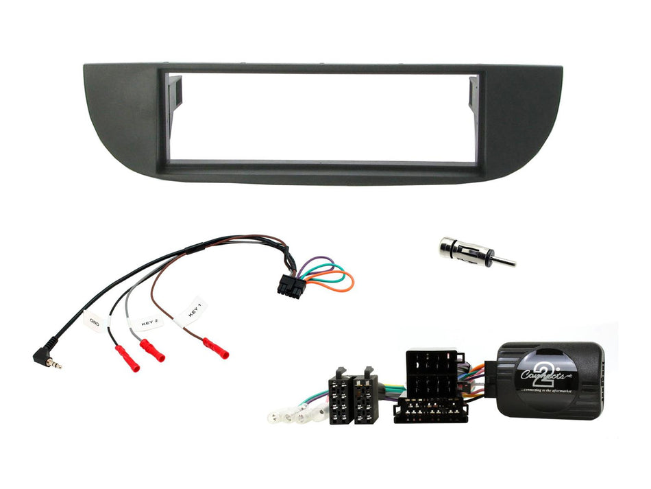 Connects2 CTKFT25 Fiat 500 2007> 2015 Black Single DIN Radio Installation Kit