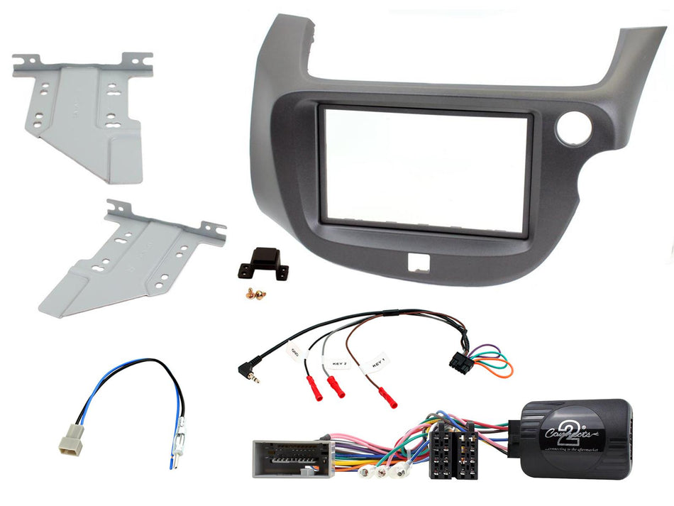 Connects2 CTKHD17 Honda Jazz 2008> 2014 Dark Grey Double DIN Radio Installation Kit