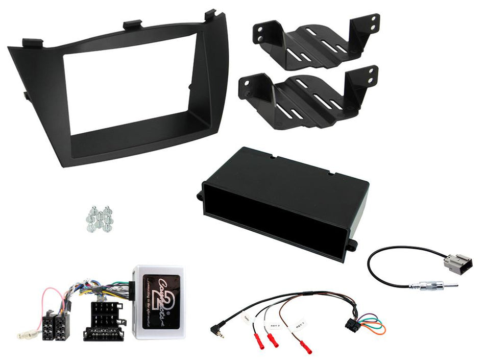 Connects2 CTKHY13 Hyundai ix35 2010> 2013 Black Double/Single DIN Radio Installation Kit