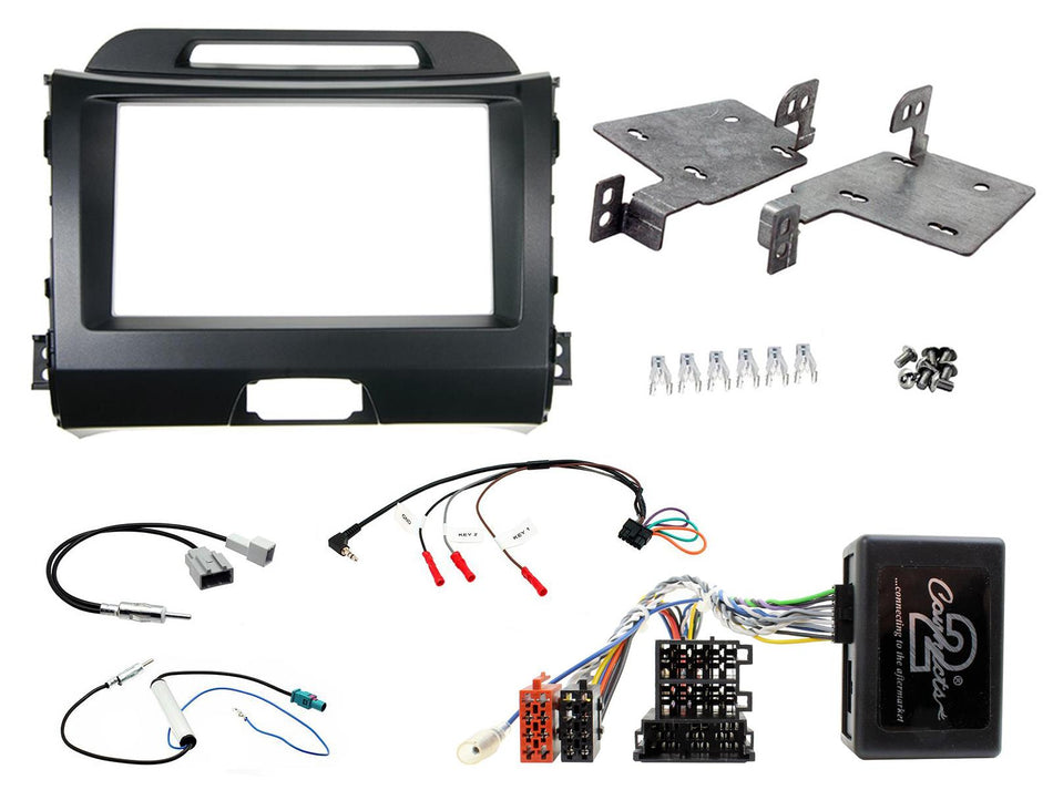 Connects2 CTKKI01 Kia Sportage 2010> Dark Grey Double DIN Radio Installation Kit