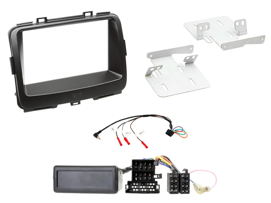 Connects2 CTKKI23 Kia Carens 2013> Amplified Black Double DIN Radio Installation Kit