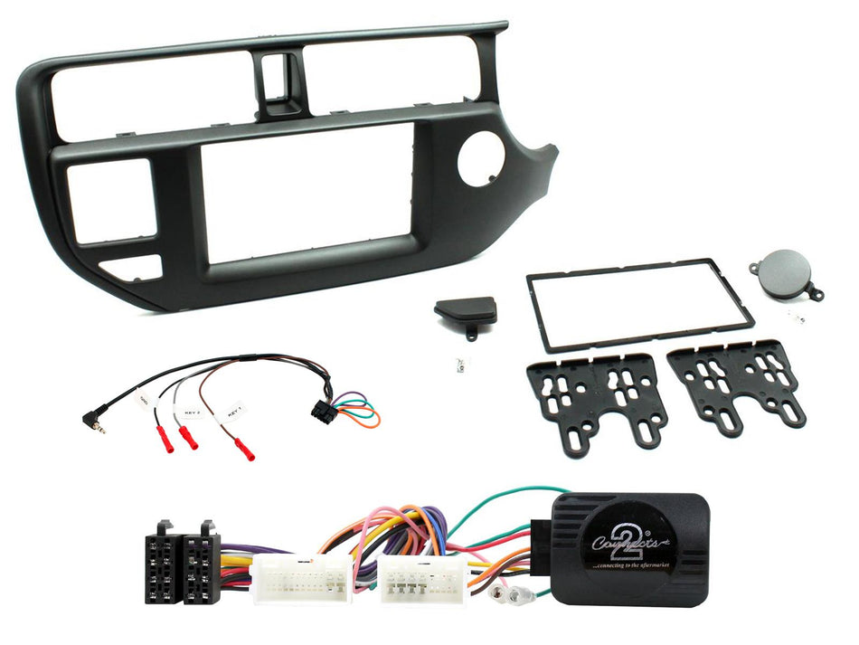 Connects2 CTKKI24 Kia Rio 2011> Non Amplified Black Double DIN Radio Installation Kit