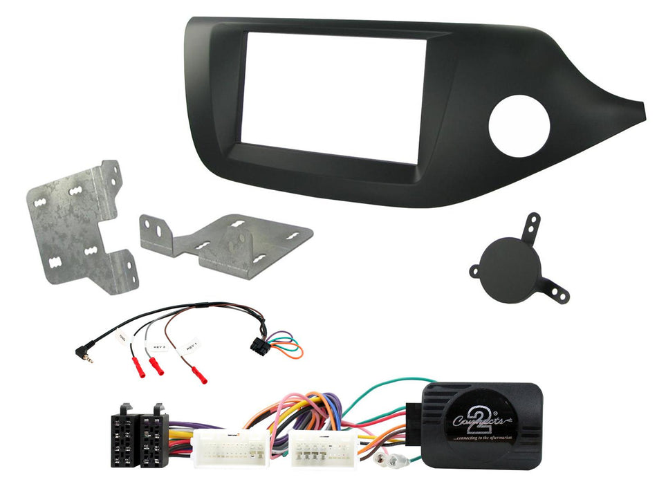 Connects2 CTKKI26 Kia Cee'd Pro-Cee'd 2012> Non Amplified Black Double Din Radio Installation Kit