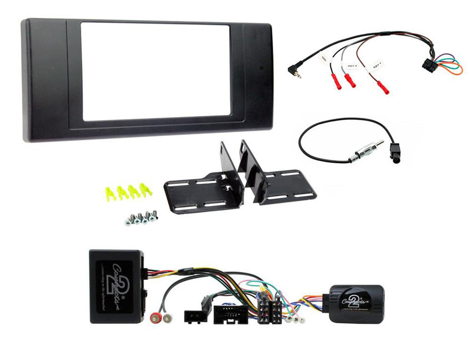 Connects2 CTKLR05 Land Rover Range Rover Vogue 2006> 2012 Fibre Optic Black Double DIN Radio Installation Kit