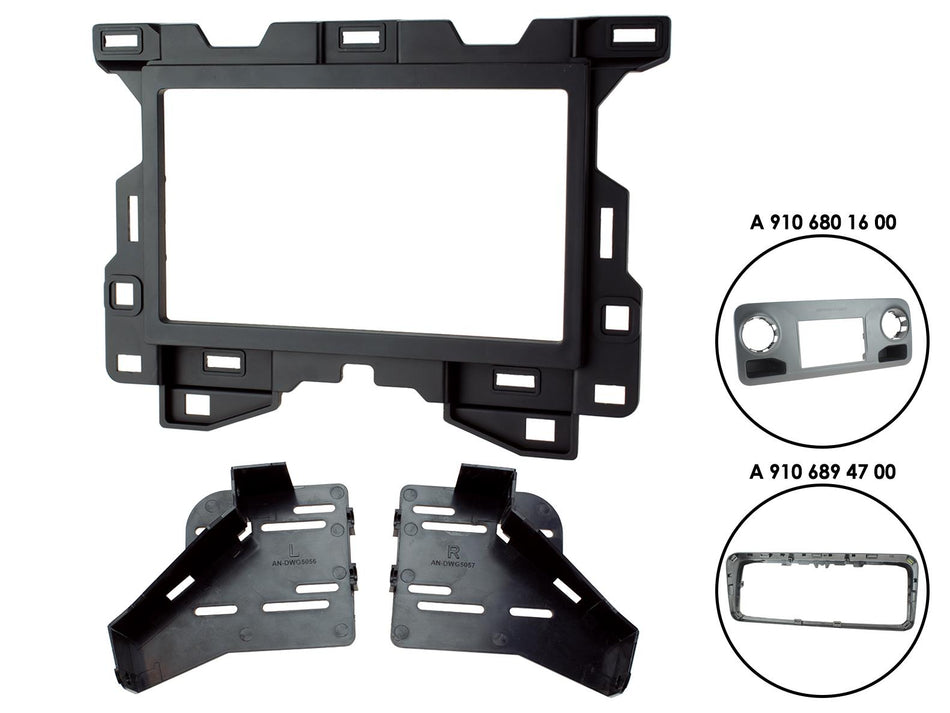 Connects2 CTKMB25 Mercedes Sprinter 2018> Black Double DIN Radio Installation Kit