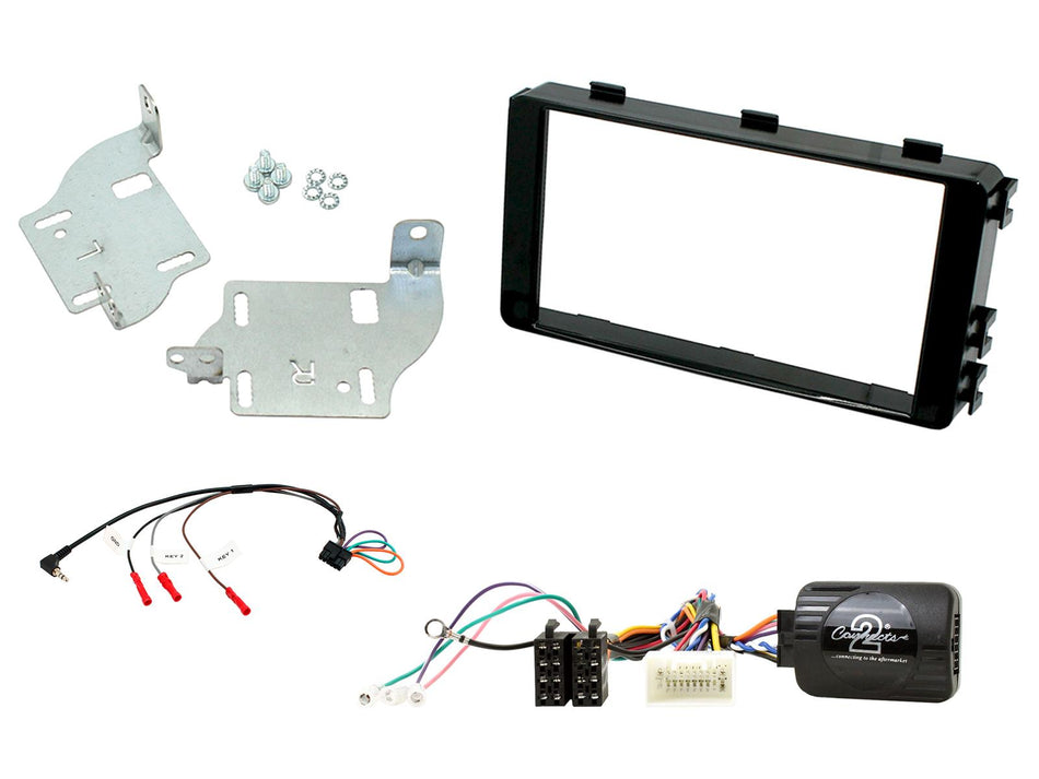 Connects2 CTKMT09 Mitsubishi Outlander 2013> Non Amplified Black Double DIN Radio Installation Kit