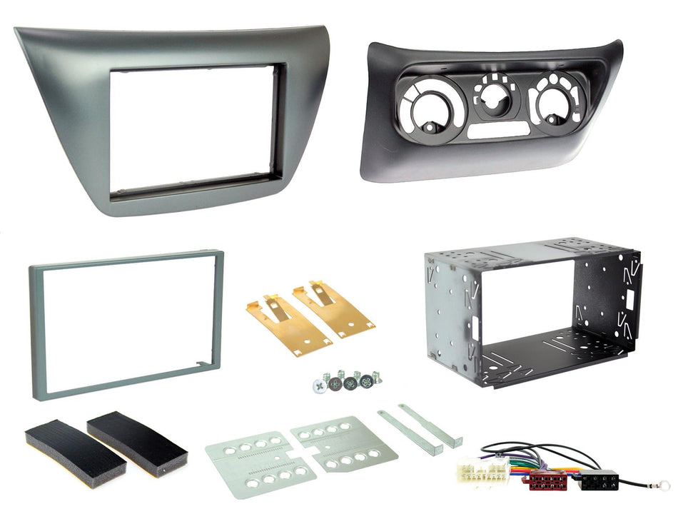 Connects2 CTKMT13 Mitsubishi Lancer EVO 2004> 2008 Dark Grey Double DIN Radio Installation Kit