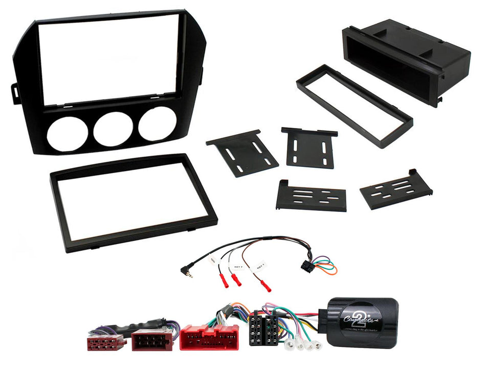 Connects2 CTKMZ02 Mazda MX-5 2006> 2008 Black Single/Double DIN Radio Installation Kit