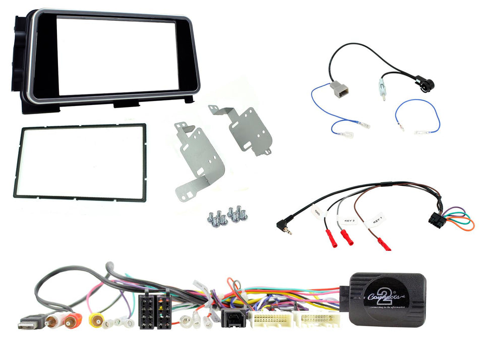 Connects2 CTKNS12 Nissan Micra 2017> Gloss Black Double DIN Installation Kit