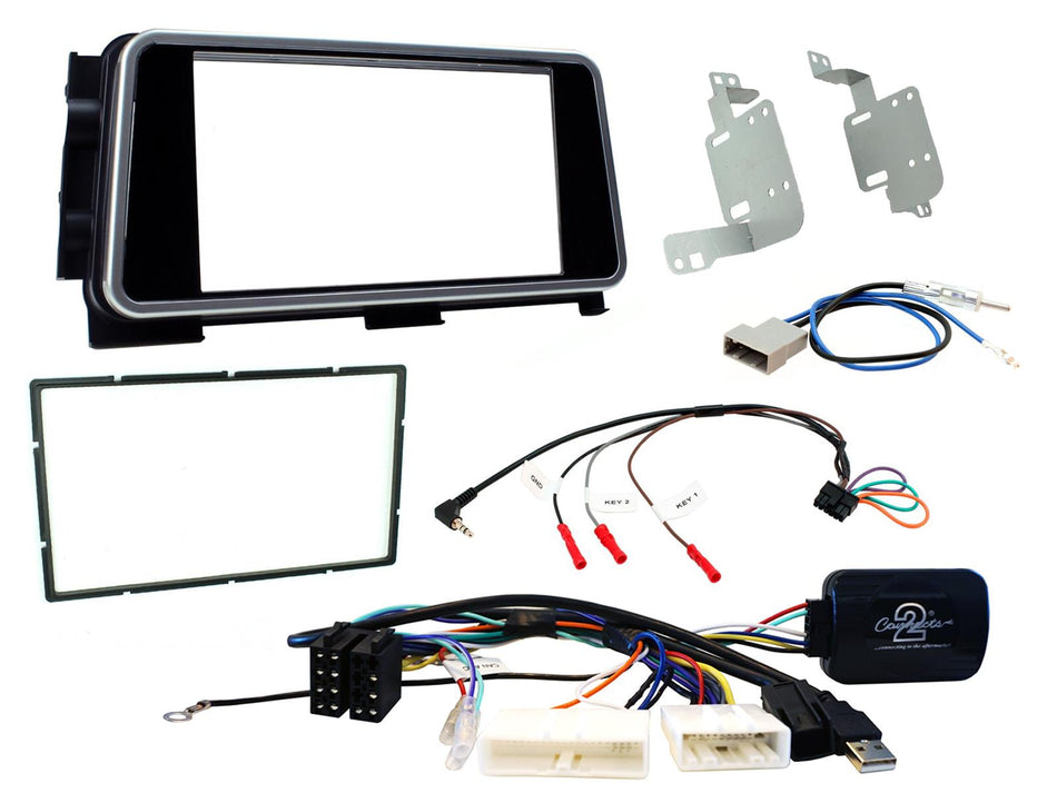 Connects2 CTKNS13 Nissan Micra 2020> Black Gloss Double DIN Radio Installation Kit