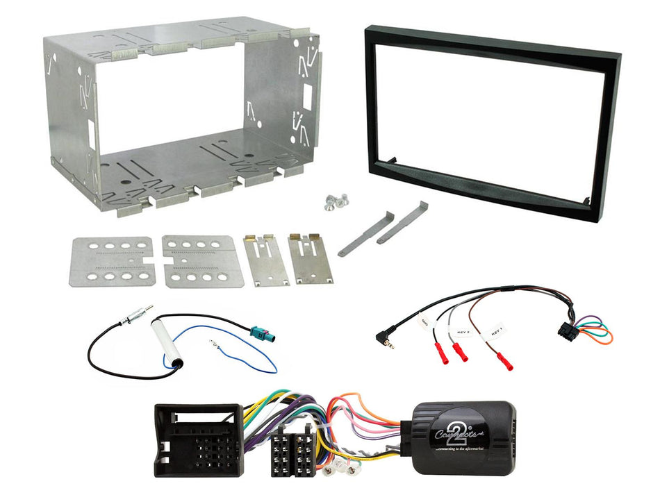 Connects2 CTKPE03 Peugeot 207 307 2005> Black Double DIN Fascia Fitting Kit