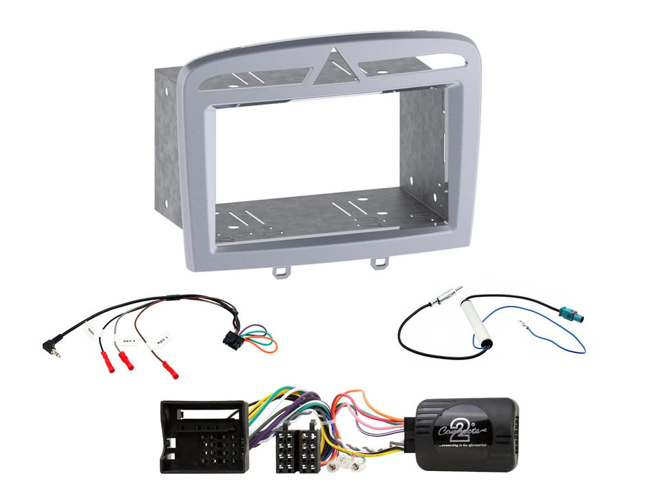 Connects2 CTKPE06 Peugeot 308 2007> Silver Double DIN Fascia Radio Fitting Kit