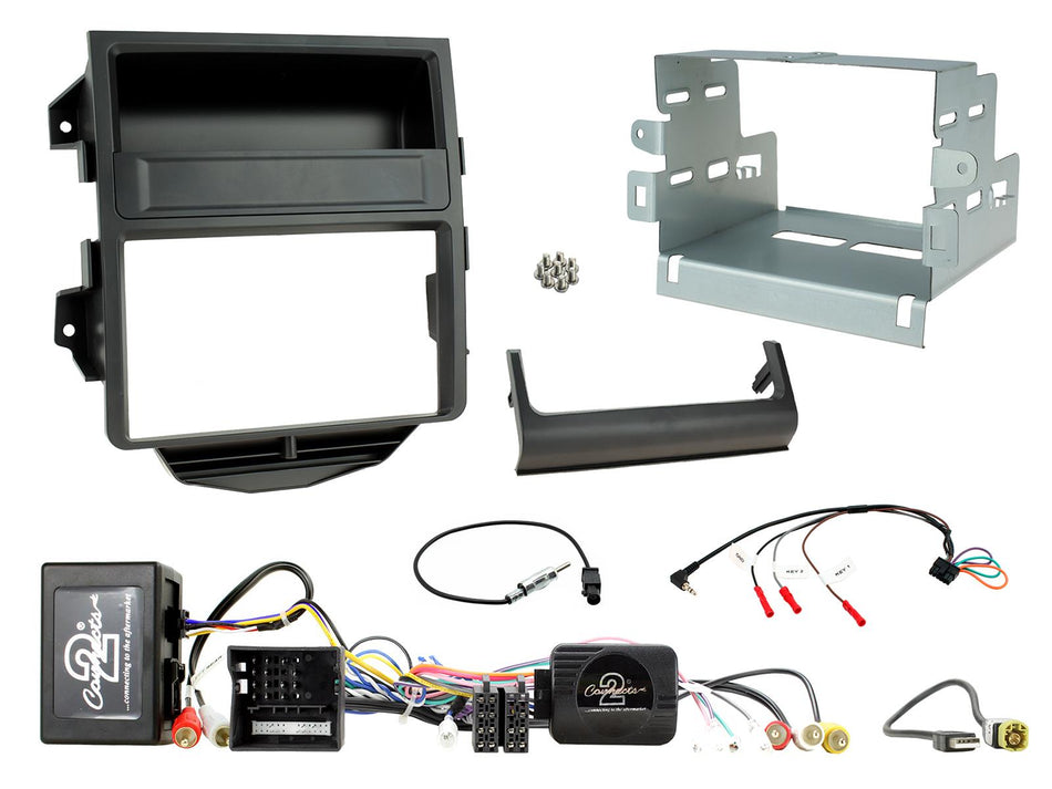 Connects2 CTKPO13 Porsche Macan 2014> 2016 Matt Black Double DIN Radio Installation Kit