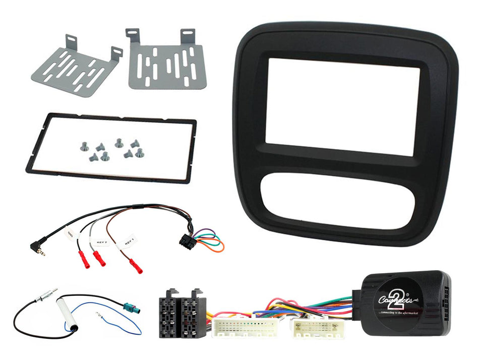 Connects2 CTKRT06 Renault Trafic 2015> Black Double DIN Radio Installation Kit