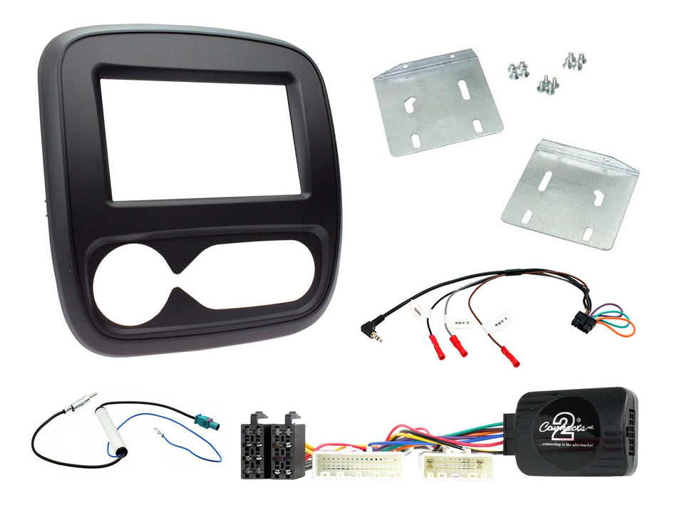 Connects2 CTKRT11 Renault Trafic 2017> 2019 Black Double DIN Facia Installation Kit