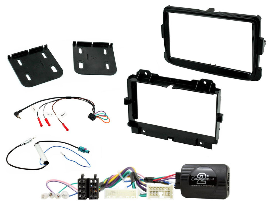 Connects2 CTKRT17 Renault Captur 2013> 2017 Piano Black Double DIN Facia Installation Kit