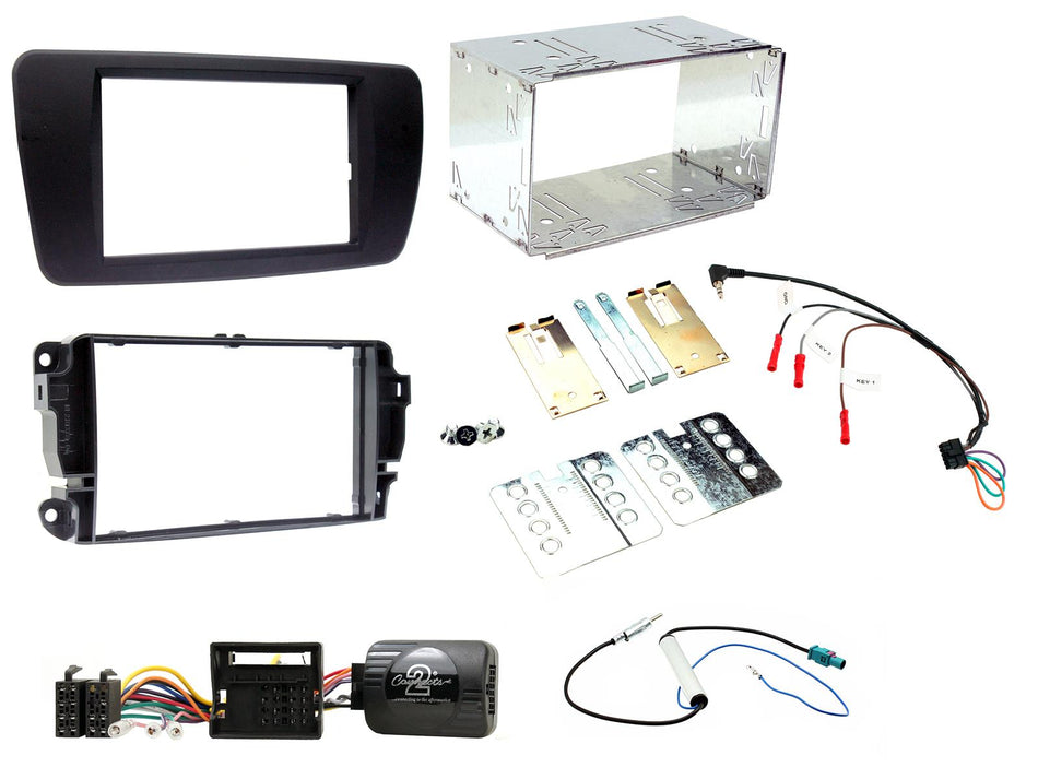 Connects2 CTKST01 SEAT Ibiza 2008> 2014 Azabache Black Double DIN Stereo Fitting Kit