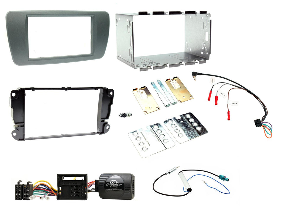 Connects2 CTKST02 SEAT Ibiza 2008> 2014 Nite Black Double DIN Fitting Kit