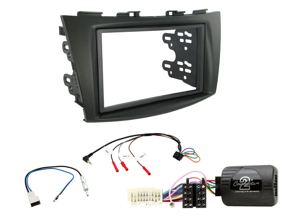 Connects2 CTKSZ02 Suzuki Swift 2011> Black Double DIN Radio Installation Kit