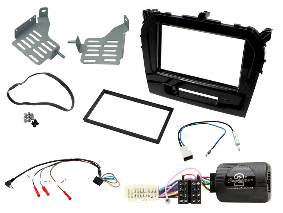 Connects2 CTKSZ08 Suzuki Vitara 2015> Piano Black Double DIN Radio Installation Kit