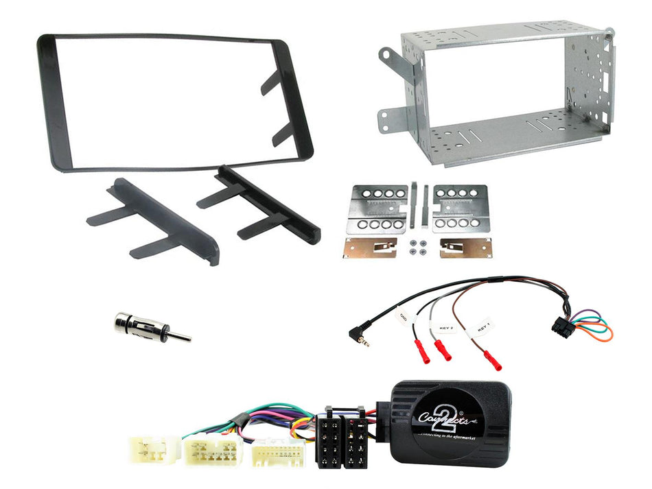 Connects2 CTKTY04 Toyota Fortuner 2007> Black Double DIN Radio Installation Kit