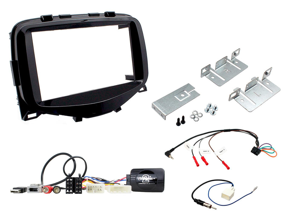 Connects2 CTKTY17 Toyota Aygo 2014> Piano Black Double DIN Radio Installation Kit