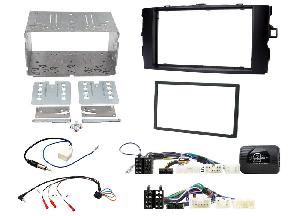 Connects2 CTKTY21 Toyota Auris 2007> 2012 Dark Grey Double DIN Facia Installation Kit