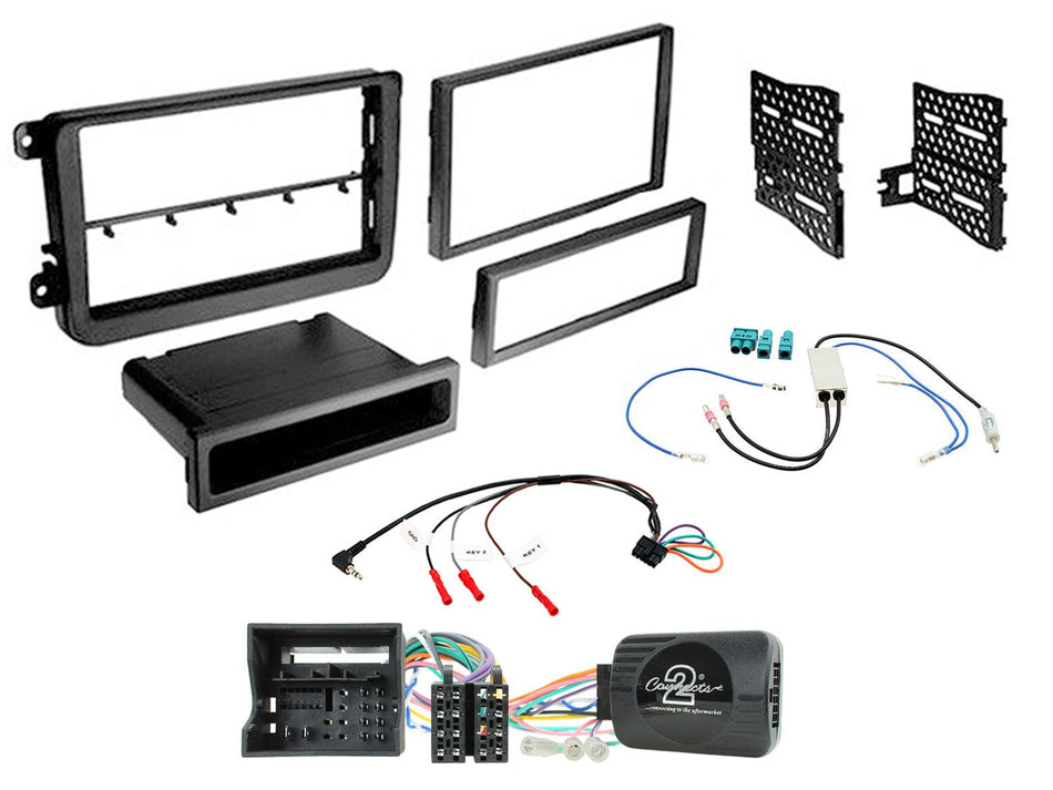 Connects2 CTKVW23 VW MIB-PQ 2015> Black Single/Double DIN Radio Installation Kit