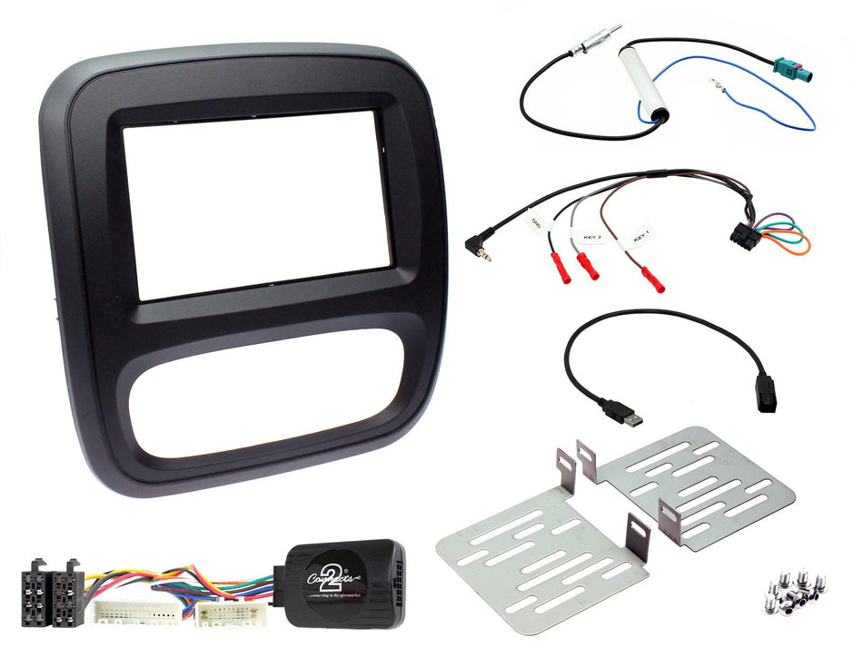 Connects2 CTKVX37 Vauxhall Vivaro 2014> Black Double DIN Installation Kit