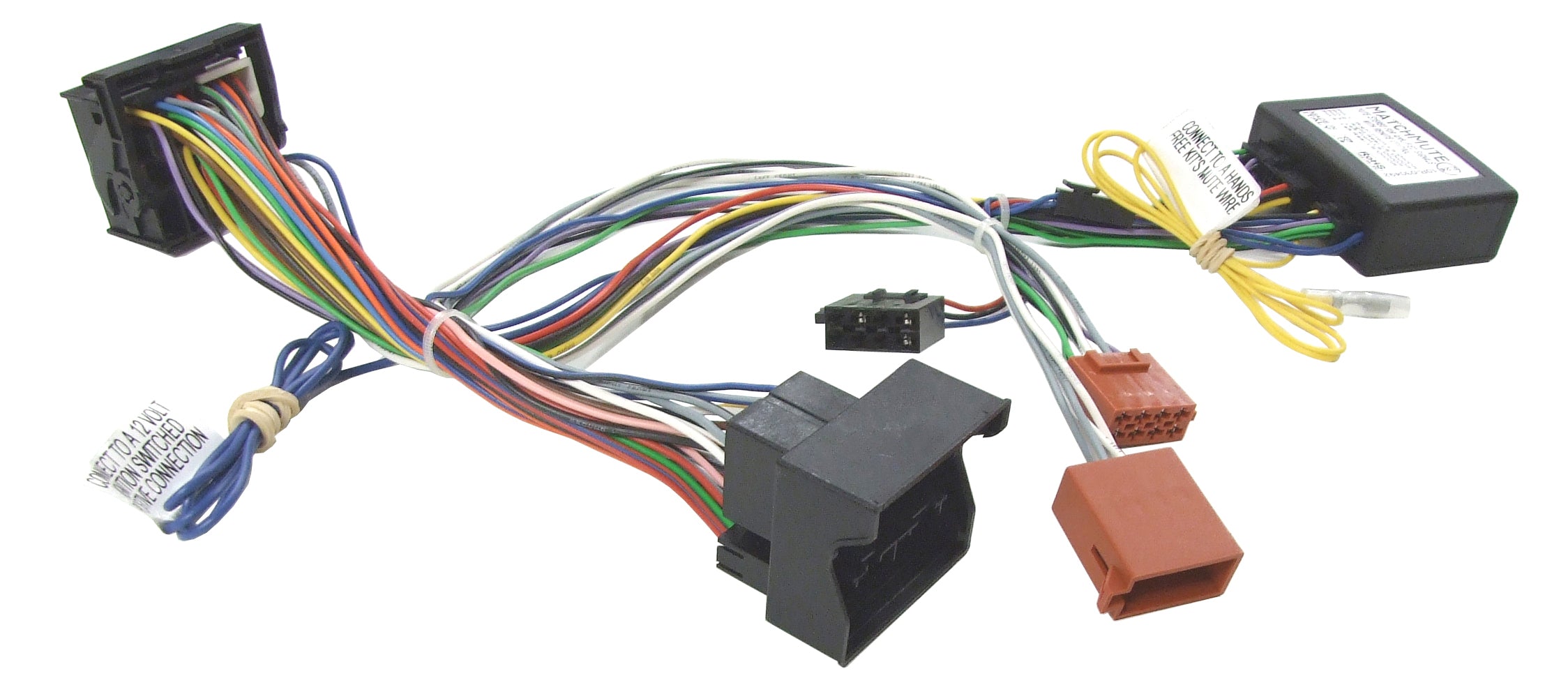 Car Specific, for Plug and Play installation. Audi ISO T-Harness for Amplified Vehicles Note: Handsfree mute interface for amplified vehicles. Allows phone call/music audio to be output through 4 speakers. Vehicles with Quadlock connector and half amplifi