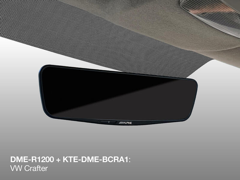 Alpine KTE-DME-BCRA1 Vehicle specific installation kit to fit a DME-R1200 Digital Mirror in a VW Crafter or VW T5