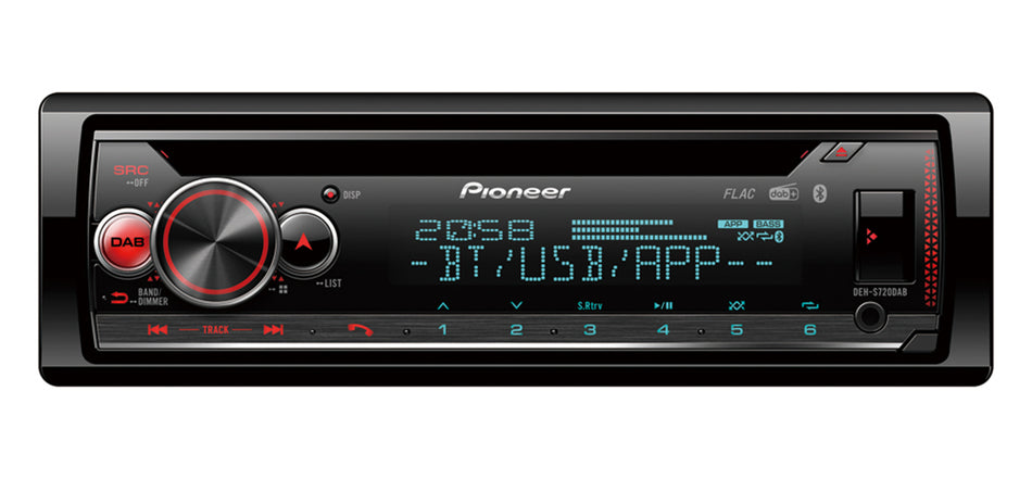 Pioneer DEH-S720DAB - CD Tuner with DAB Radio USB AUX Input Apple & Android Compatible