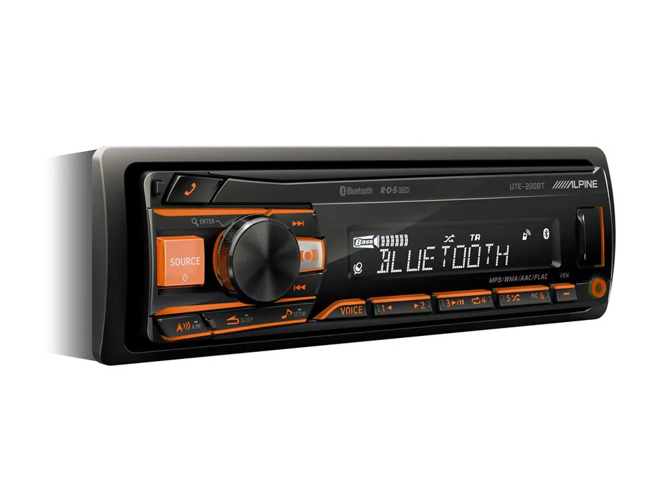 Alpine UTE-201BT Mechless Bluetooth MP3 FLAC USB AUX Car Stereo RDS Tuner