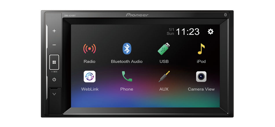 Pioneer DMH-A240BT 6.2" Mechless Double Din Touch Screen Stereo Bluetooth MP3 USB