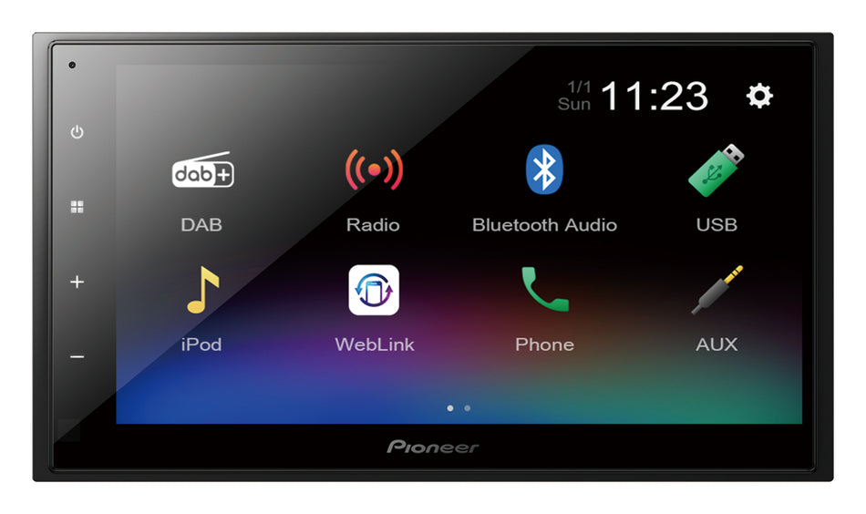 Pioneer DMH-A340DAB 6.8" Mechless Double Din Touch Screen Stereo Bluetooth MP3 USB DAB Radio