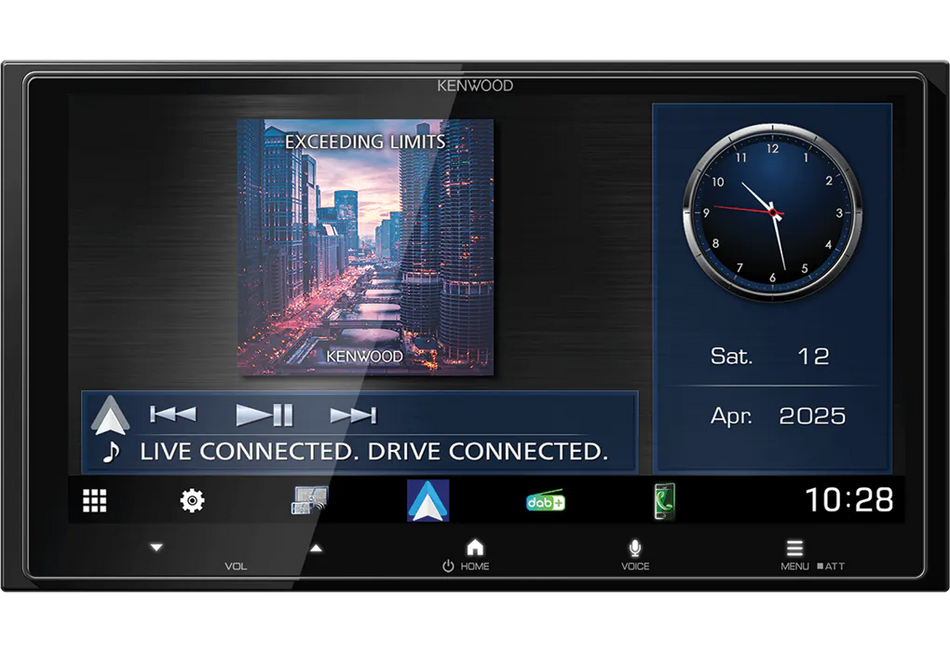 Kenwood DMX7525DABS 6.8 Inch HD Wireless CarPlay Android Auto Mirroring DAB BT Screen