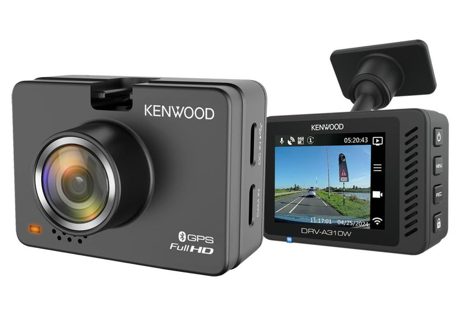 Kenwood DRV-A310W Dash Cam with 2.0" LCD Display, 20GB SD Card, Full High Definition Recording & Wireless Link