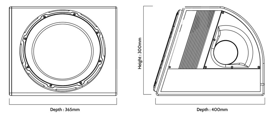 Edge EDB10A-E0 - 10" 750 Watts Active Ported Bass Enclosure Subwoofer