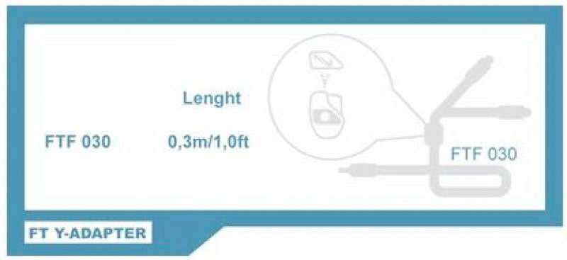 Connection FTF-030 - 2 Female - 1 Male Y lead