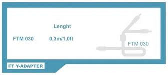 Connection FTM-030 - 2 Male - 1 Female Y lead