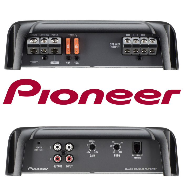 Pioneer GM-D8701 1600W Mono Class-D Car Amp with Bass Boost Remote