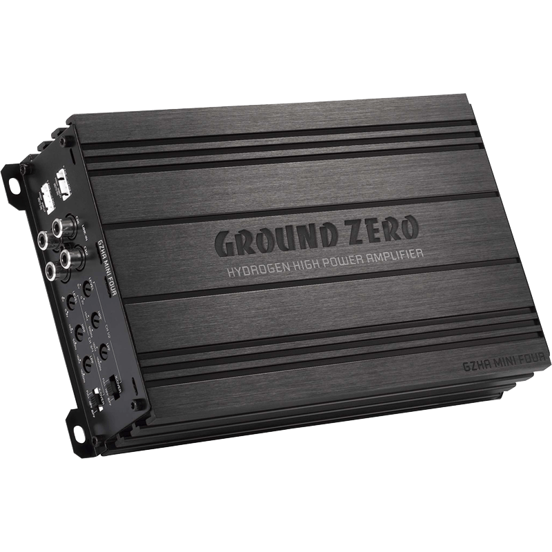 Ground Zero Hydrogen GZHA MINI FOUR - 640W Class D 4 Channel Car Speaker Amplifier