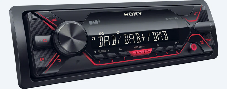 Sony DSX-A310DAB - Mechless Media Receiver USB MP3 FLAC & Aux-in