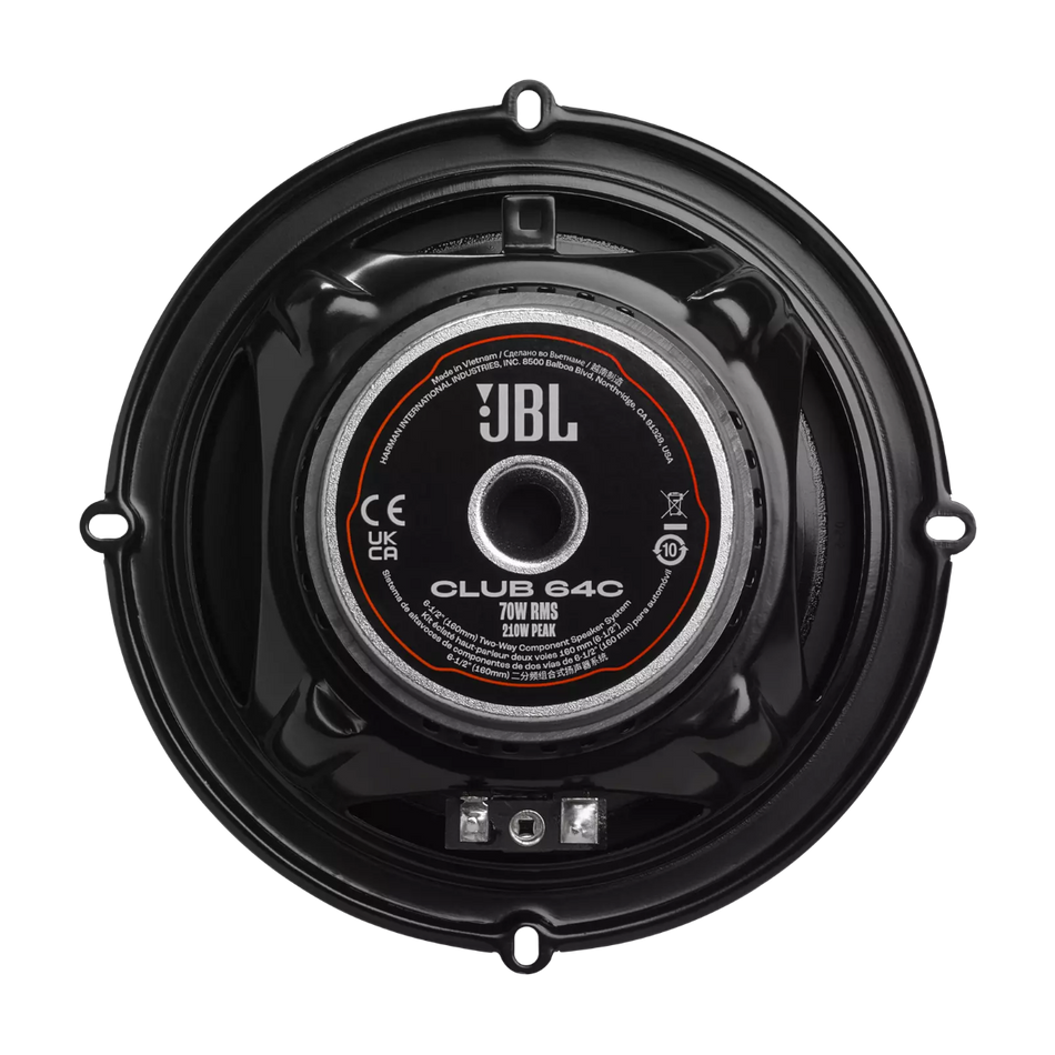 JBL CLUB 64C - 6.5" 16cm 180 Watt 2 Way Component Car Door Speakers with Tweeter Pod