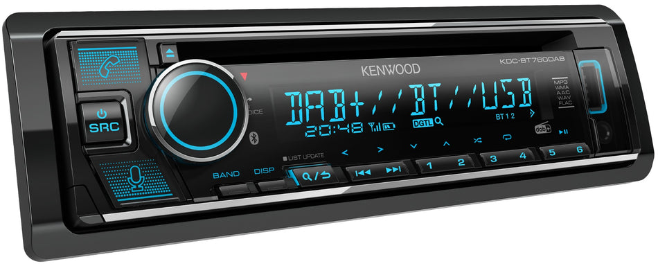 Kenwood KDC-BT760DAB - CD/MP3 DAB+ Bluetooth USB Smartphone Alexa Stereo