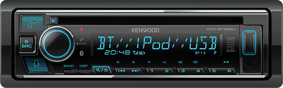 Kenwood KDC-BT665U - CD/MP3 Stereo With USB Bluetooth Tuner Alexa Ready