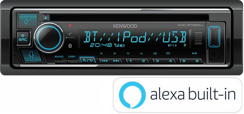 Kenwood KDC-BT665U - CD/MP3 Stereo With USB Bluetooth Tuner Alexa Ready